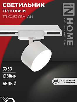 Светильник трековый TR-GX53 SBM-WH белый IN HOME во Владивостоке