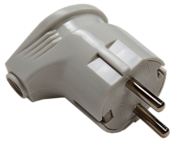 Вилка угловая с заземлением 16А белая 4110 IN HOME во Владивостоке