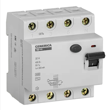 УЗО ВД1-63 4Р 32А 300мА GENERICA IEK во Владивостоке