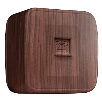 Розетка RJ-45 1-местная ОП Минск, 1А, 120В, тёмное дерево EKF во Владивостоке