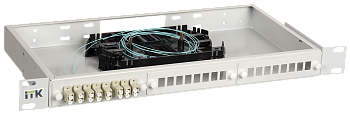 ITK 1U кросс укомплектованный: LC (duplex) 6шт; (OM3)  – купить щиты пластиковые, металлические оптом и в розницу  ITK 1U кросс укомплектованный: LC (duplex) 6шт; (OM3) во Владивостоке