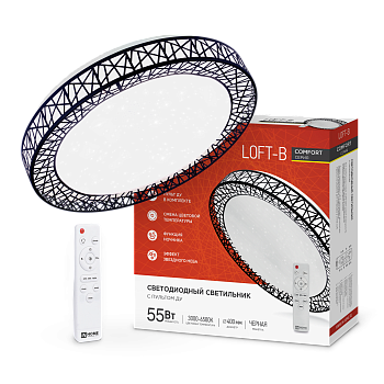 Светильник светодиодный COMFORT LOFT-B 55Вт 230В 3000-6500K 4400Лм 395x105мм с пультом ДУ IN HOME  – купить кабель и провод оптом и в розницу  Светильник светодиодный COMFORT LOFT-B 55Вт 230В 3000-6500K 4400Лм 395x105мм с пультом ДУ IN HOME во Владивостоке