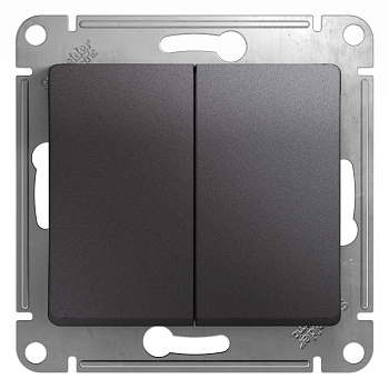 Выключатель 2кл Glossa графит во Владивостоке