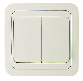 Выключатель двухклавишный МИМОЗА MAKEL крем во Владивостоке