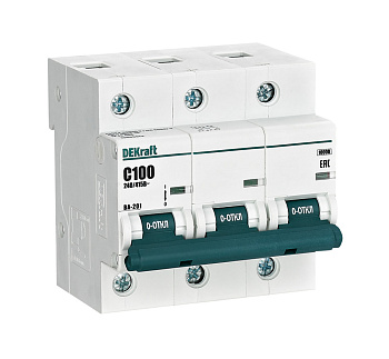 Автоматический выключатель DEKraft ВА-201 3Р 100А 10кА х-ка С во Владивостоке
