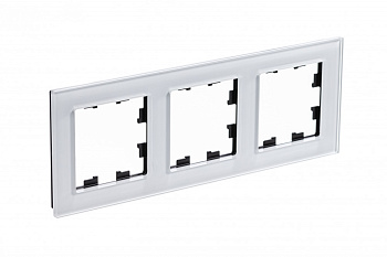 Рамка тройная AtlasDesign Nature SE стекло белая во Владивостоке