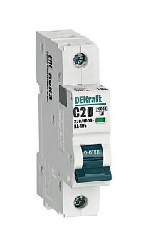 Автоматический выключатель DEKraft ВА-105 1P 20A 10кА х-ка C во Владивостоке