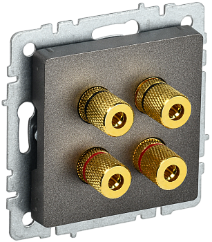 Аудиорозетка четырехместная BRITE IEK бронза  – купить розетки, рамки, выключатели оптом и в розницу  Аудиорозетка четырехместная BRITE IEK бронза во Владивостоке
