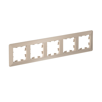 Рамка пятиместная AtlasDesign AIR SE ПЕСОЧНЫЙ/дымчатая белая во Владивостоке