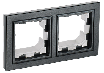 Рамка двойная IP44 BRITE IEK черная во Владивостоке
