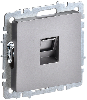 Розетка компьютерная RJ45 категории 5E BRITE IEK сталь во Владивостоке