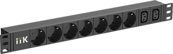 ITK PDU 7 розеток немецкий стандарт + 2 С13 1U кабель 2м во Владивостоке