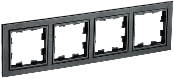 Рамка четырехместная BRITE IEK черная во Владивостоке
