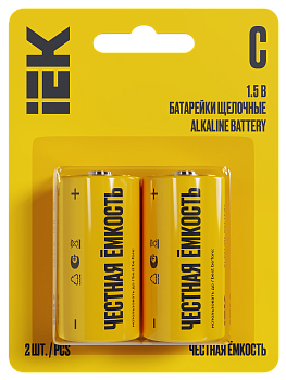 Батарейка щелочная Alkaline LR14/C (2шт/блистер) IEK во Владивостоке