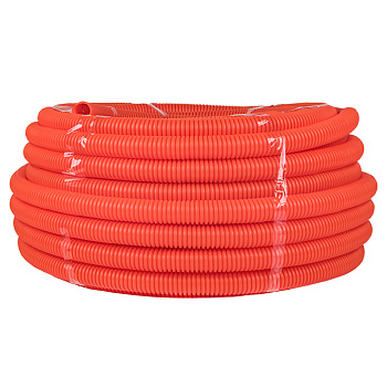 Труба гофрированная ПНД 32 Plast с зондом оранжевая (50м) EKF PROxima во Владивостоке