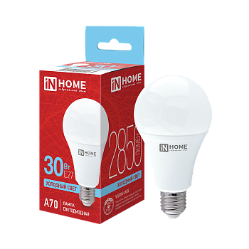 Лампа светодиодная LED-A70-VC 30Вт 230В Е27 6500К 2850Лм IN HOME  – купить лампы всех видов оптом и в розницу  Лампа светодиодная LED-A70-VC 30Вт 230В Е27 6500К 2850Лм IN HOME во Владивостоке