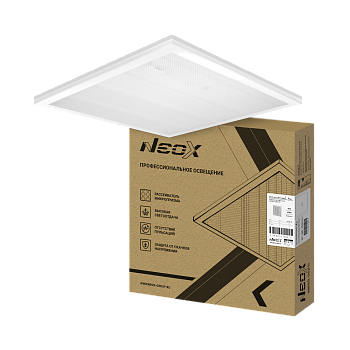 Панель светодиодная универсальная ДВО-02 3665-МИКРОПРИЗМА 36Вт 6500K IP40 595x595х17мм белая NEOX во Владивостоке