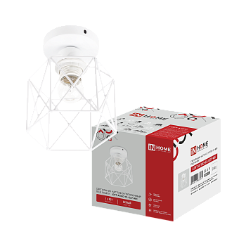 Светильник настенно-потолочный под лампу LOFT ATIKO-CL-E27-WH Е27 белый IN HOME во Владивостоке