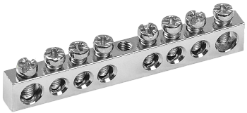 Шина PEN "земля-ноль" 6х9мм 8/1 Ni (8групп/крепеж по центру) IEK во Владивостоке