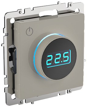 Термостат электронный с индикацией BRITE бежевый IEK  – купить обогреватели, конвекторы, теплый пол оптом и в розницу  Термостат электронный с индикацией BRITE бежевый IEK во Владивостоке