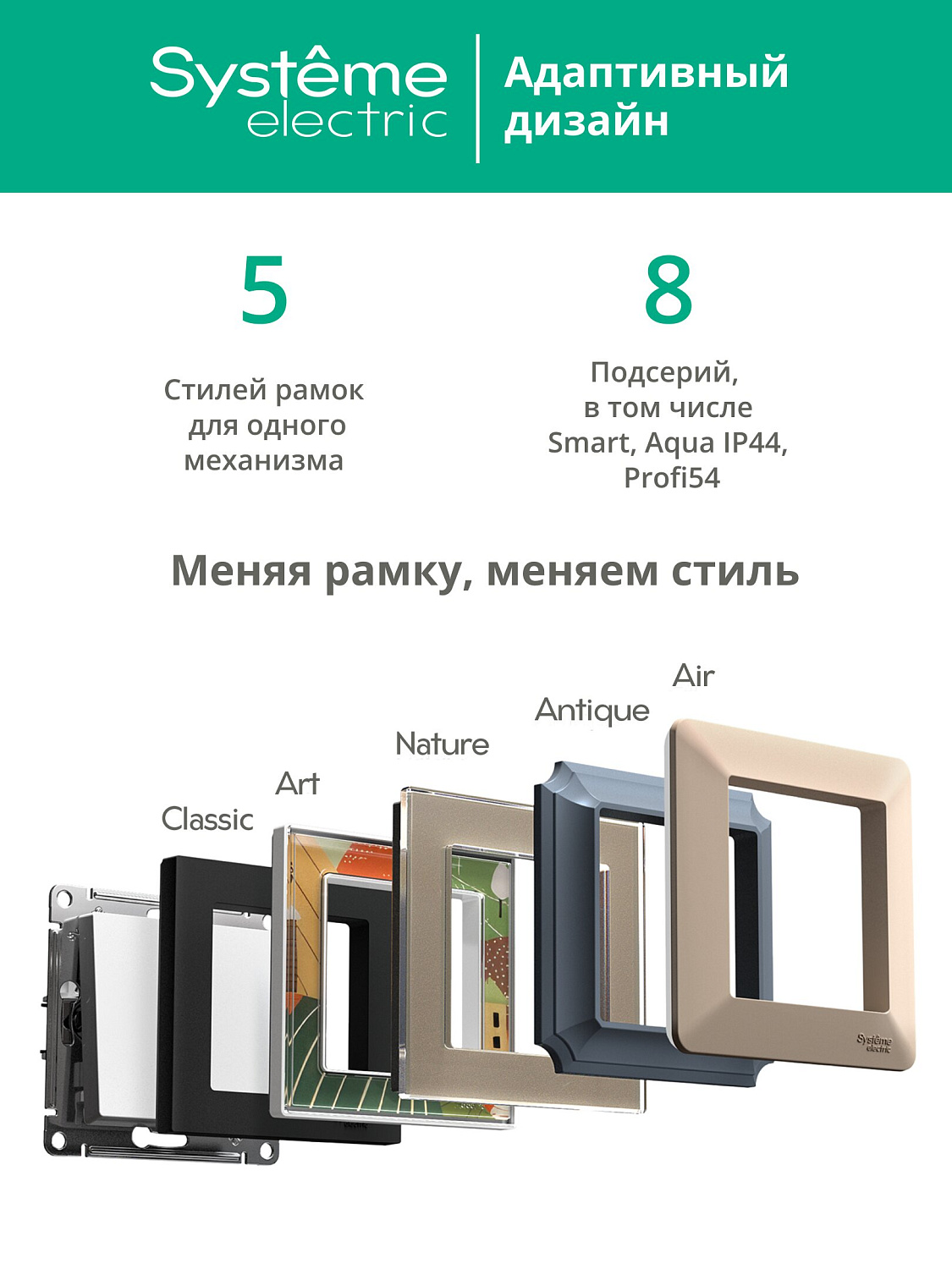 Рамка двойная AtlasDesign Nature SE стекло шампань
