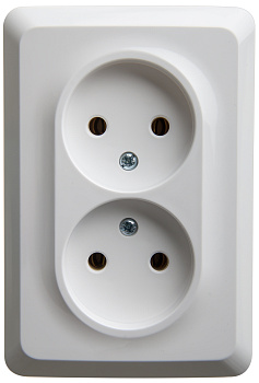Розетка двойная ЭТЮД SE белая во Владивостоке