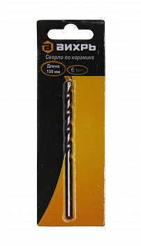 Сверло по бетону 6x100, цилиндрический хвостовик (1 шт. в блистере) во Владивостоке