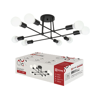 Светильник потолочный под лампу LOFT EASY-8E27-BL 8хЕ27 черный IN HOME во Владивостоке