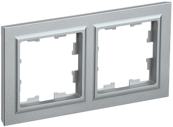 Рамка двойная BRITE IEK алюминий во Владивостоке