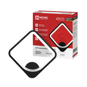 Светильник светодиодный ELEGANT ARISTO-BL 30Вт 230В 3000-6500K 2400Лм STEP COLOR черный IN HOME  – купить кабель и провод оптом и в розницу  Светильник светодиодный ELEGANT ARISTO-BL 30Вт 230В 3000-6500K 2400Лм STEP COLOR черный IN HOME в Владивостоке
