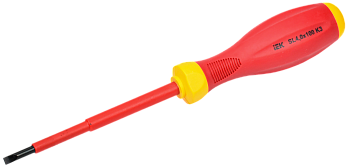 Отвертка диэлектрическая SL4,0х100 K3 ARMA2L IEK  – купить  ручной и электроинструмент оптом и в розницу  Отвертка диэлектрическая SL4,0х100 K3 ARMA2L IEK во Владивостоке