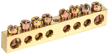 Шина PEN "земля-ноль" 8х12мм 8/1 (8групп/креп по цент) IEK во Владивостоке