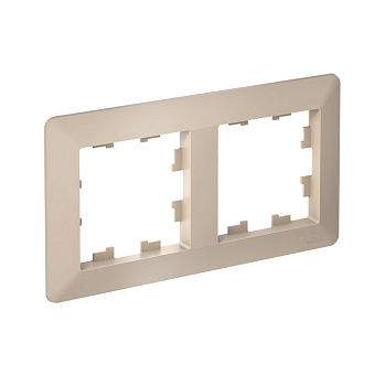 Рамка двойная AtlasDesign AIR SE ПЕСОЧНЫЙ/дымчатая белая во Владивостоке