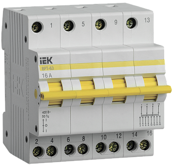 Выключатель-разъединитель трехпозиционный ВРТ-63 4P 16А IEK во Владивостоке