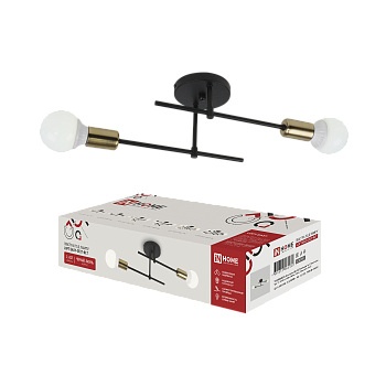 Люстра под лампу LOFT EASY-2E27-BLT 2хЕ27 черный, латунь IN HOME во Владивостоке