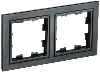 Рамка двойная BRITE IEK черная во Владивостоке