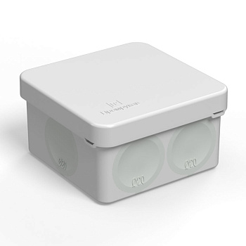 Коробка распределительная для прямого монтажа двухкомпонентная HF IP66 70х70х40 Промрукав  – купить распределительные коробки, крепеж, изоляцию оптом и в розницу  Коробка распределительная для прямого монтажа двухкомпонентная HF IP66 70х70х40 Промрукав во Владивостоке