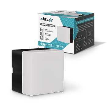 Светильник-коннектор квадратный ДБО-КВ-LINE 10Вт 230В 6500К черный NEOX  – купить кабель и провод оптом и в розницу  Светильник-коннектор квадратный ДБО-КВ-LINE 10Вт 230В 6500К черный NEOX во Владивостоке