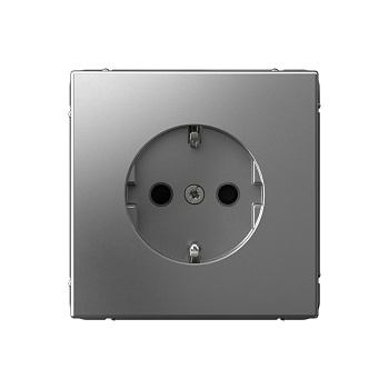 ARTGALLERY РОЗЕТКА с заземлением со шторками, 16А, механизм, СТАЛЬ во Владивостоке