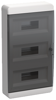 TEKFOR Корпус пластиковый ЩРН-П-36 IP41 черная прозрачная дверь IEK во Владивостоке