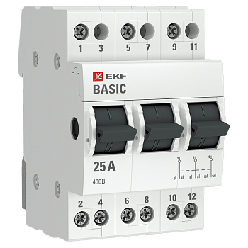 Трехпозиционный переключатель 3P 25А EKF Basic во Владивостоке