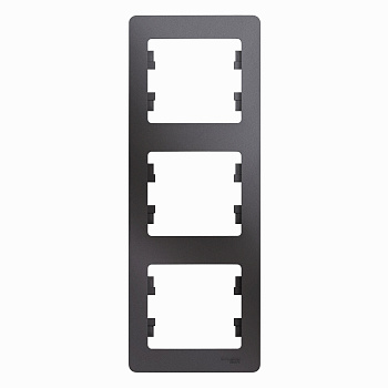 Рамка тройная вертикальная Glossa SE графит во Владивостоке