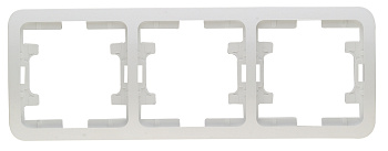 Рамка тройная МИМОЗА MAKEL горизонтальная белая во Владивостоке