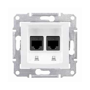 Розетка компьютерная двойная SEDNA Schneider Electric белая во Владивостоке