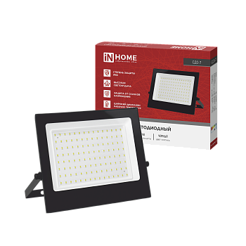 Прожектор светодиодный СДО-7 100Вт 230В 4000К IP65 черный IN HOME во Владивостоке