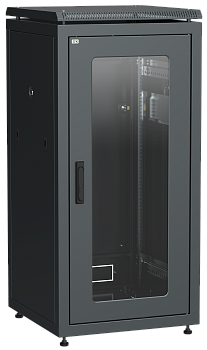 ITK Шкаф сетевой 19" LINEA N 28U 600х800 мм стеклянная передняя дверь черный во Владивостоке