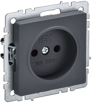 Розетка одинарная 10А BRITE IEK графит во Владивостоке
