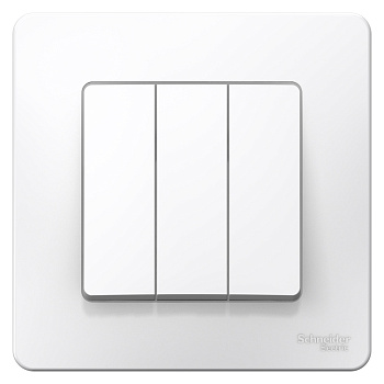 Выключатель трехклавишный BLANCA SE белый во Владивостоке