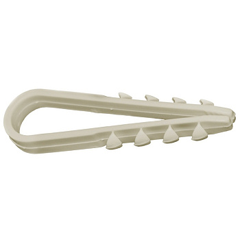 Дюбель-хомут 19-25 мм для круглого кабеля белый (упак. 100шт) во Владивостоке