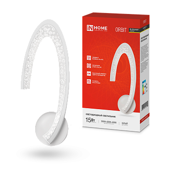 Светильник светодиодный ELEGANT ORBIT 15Вт 230В 3000-6500K 1200Лм STEP COLOR белый IN HOME во Владивостоке